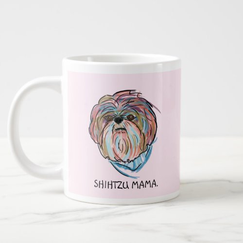 Add your own Dog Shihtzu Mothers Day Cute Giant Coffee Mug