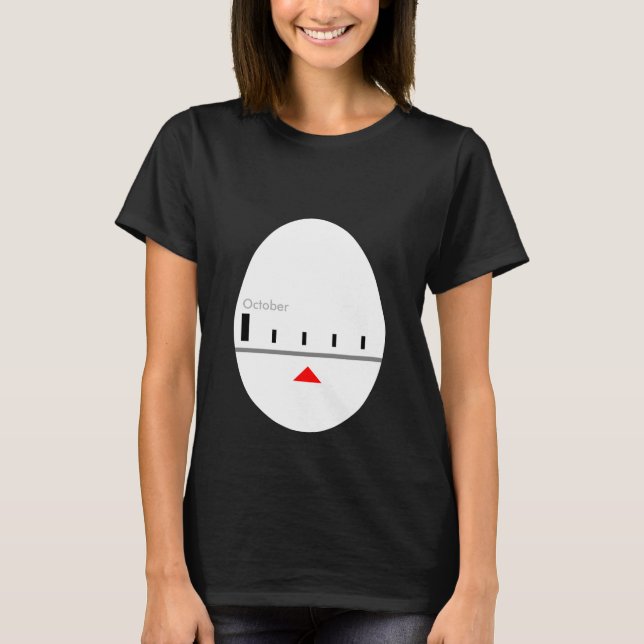 Add Your Own Due Date - Egg Timer Maternity Shirt (Front)
