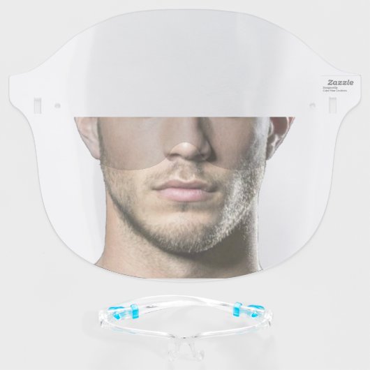 Add your Own Face Custom Photo Shield (Front w/Glasses)