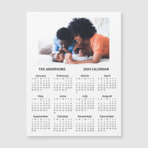 Add Your Own Family Photo 2024 Calendar Magnet