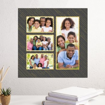 Add Your Own Family Photos 4 Photo Collage Foil Pr Foil Prints by wasootch at Zazzle
