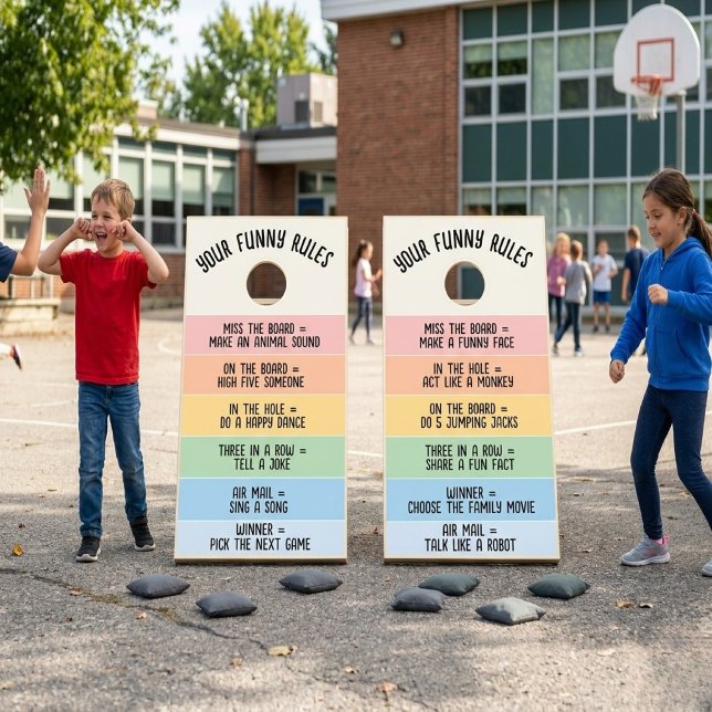 Add Your Own Funny Rules Custom  Cornhole Set (Creator Uploaded)