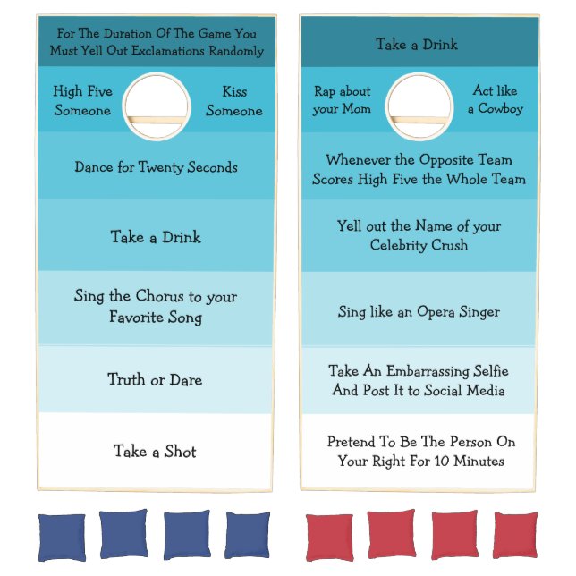 Add your own Funny Rules to this Cornhole Set (Set)
