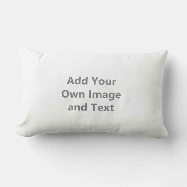 Add Your Own Image And Text Lumbar Pillow (Front)