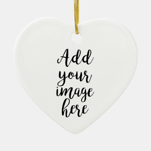 add your own Image customisable heart ornament