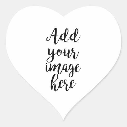 Add your own Image customizable Heart Sticker