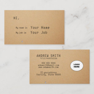 Add your own image hihello Business Card