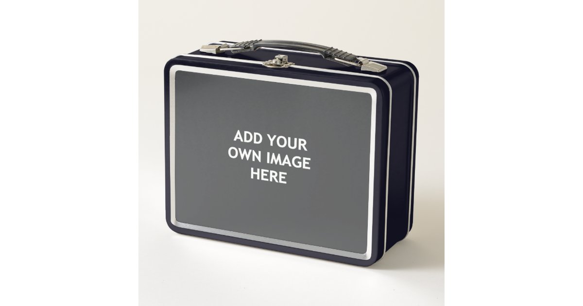 Add your own image metal lunch box | Zazzle