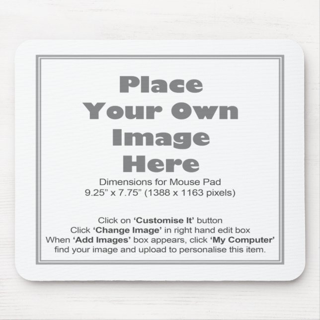 Add Your Own Image Mouse Pad (Front)