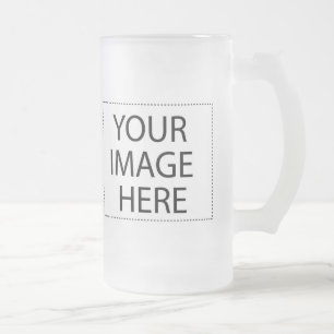 Add Your Own Image Or Text Frosted Glass Beer Mug