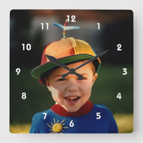 Add Your Own Image Precious Personalize Square Wall Clock