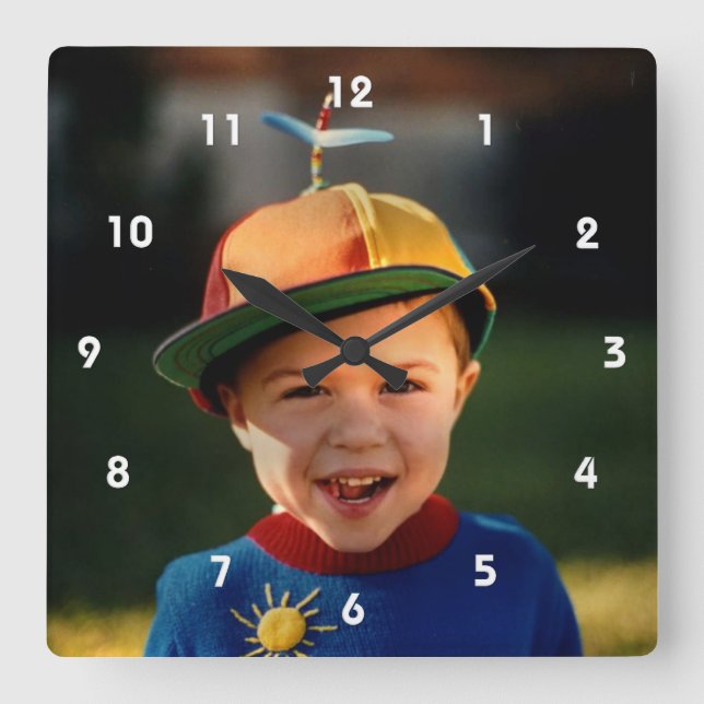 Add Your Own Image Precious Personalize Square Wall Clock (Front)