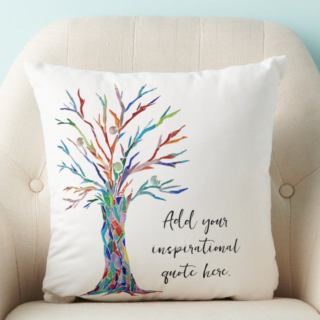 Add Your Own Inspirational Quote Or Message Throw Pillow (Creator Uploaded)