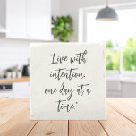 Add Your Own Inspirational Quote Stone Coaster<br><div class="desc">Create your own personalized marble stone coasters with your favorite inspirational quote or positive words. Features elegant script calligraphy to bring an uplifting mood to your space.</div>