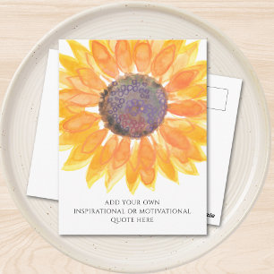 Add Your Own Inspirational Quote Sunflower Postcard