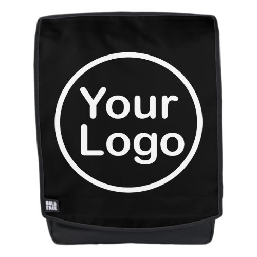 Add Your Own Logo  Black Background Backpack