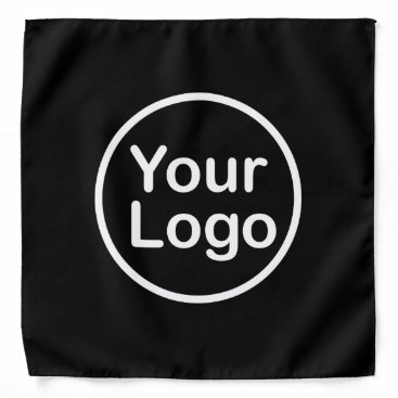 Add Your Own Logo | Black Background Bandana