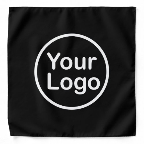 Add Your Own Logo  Black Background Bandana