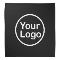 Add Your Own Logo | Black Background Bandana Add Your Own Logo | Black Background Bandana