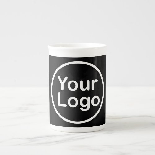 Add Your Own Logo  Black Background Bone China Mug