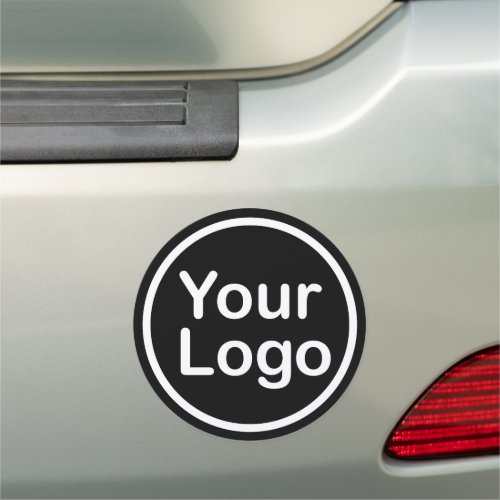 Add Your Own Logo  Black Background Car Magnet