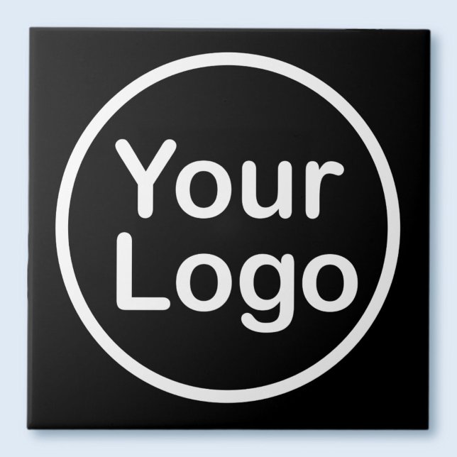 Add Your Own Logo | Black Background Ceramic Tile (Creator Uploaded)