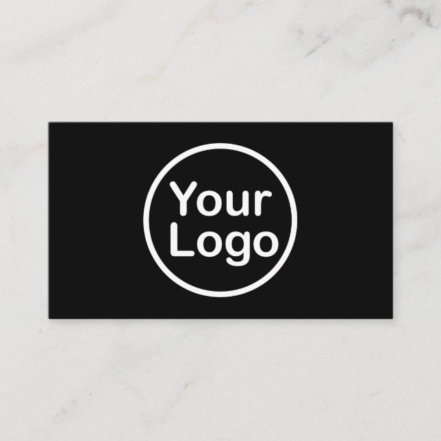 Add Your Own Logo | Black Background Enclosure Card (Front)