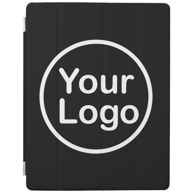 Add Your Own Logo | Black Background iPad Smart Cover (Front)
