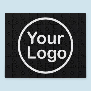 Add Your Own Logo Black Background Jigsaw Puzzle