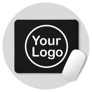Add Your Own Logo Black Background Mouse Pad