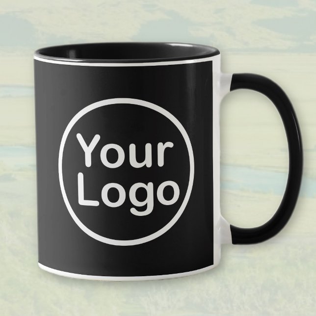 Add Your Own Logo | Black Background Mug (Creator Uploaded)