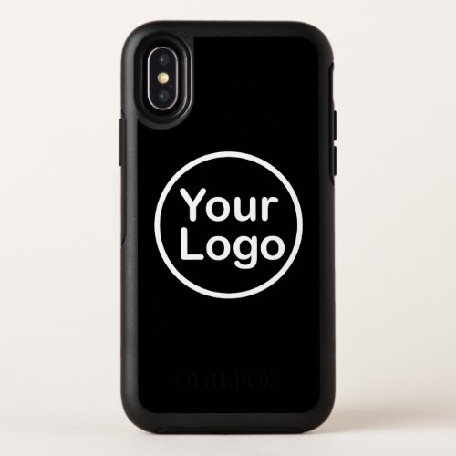 Add Your Own Logo  Black Background OtterBox Symmetry iPhone X Case