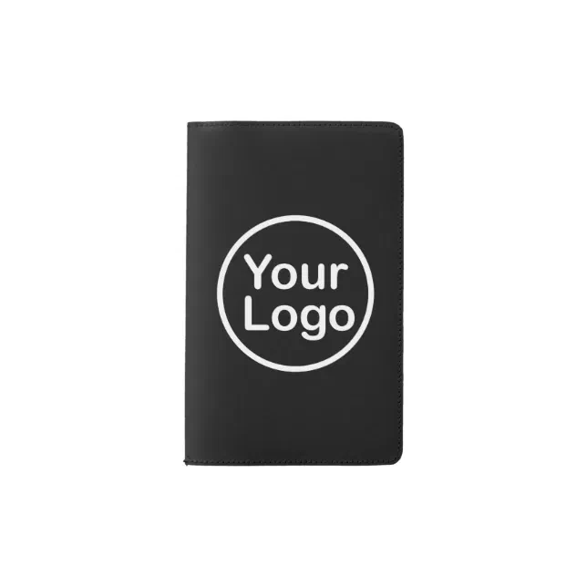 Add Your Own Logo Black Background Pocket Moleskine Notebook Zazzle