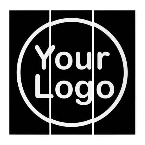 Add Your Own Logo  Black Background Triptych