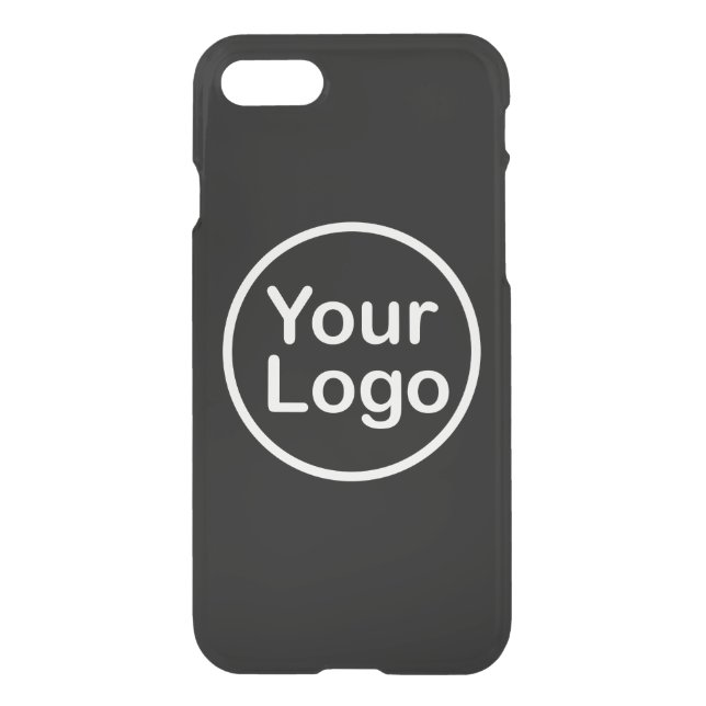 Add Your Own Logo | Black Background Uncommon iPhone Case (Back)