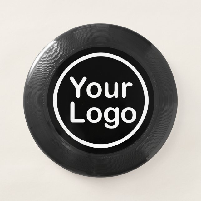 Add Your Own Logo | Black Background Wham-O Frisbee (Front)