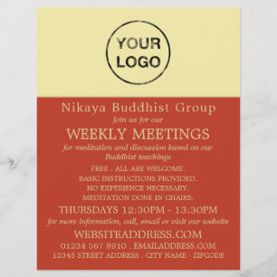 Add Your Own Logo, Buddhism, Buddhist Group Flyer