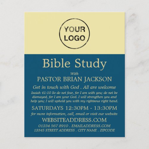 Add Your Own Logo Christian Bible Class Advert Flyer