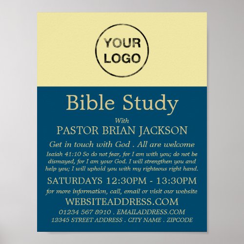 Add Your Own Logo Christian Bible Class Advert Poster