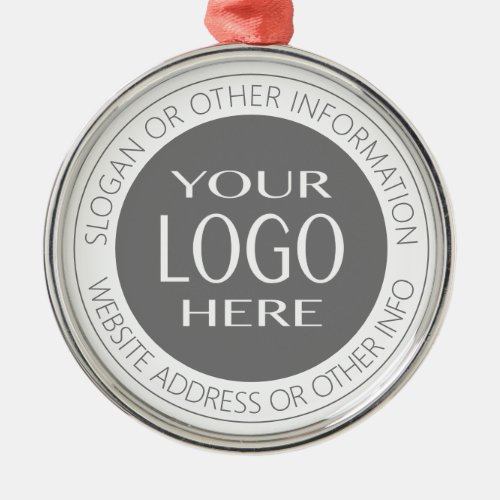 Add Your Own Logo  Circular Text Metal Ornament
