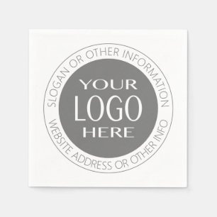 Add Your Own Logo & Circular Text Napkins