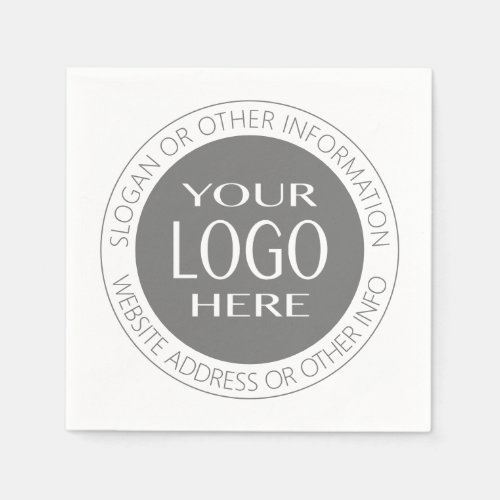 Add Your Own Logo  Circular Text Napkins