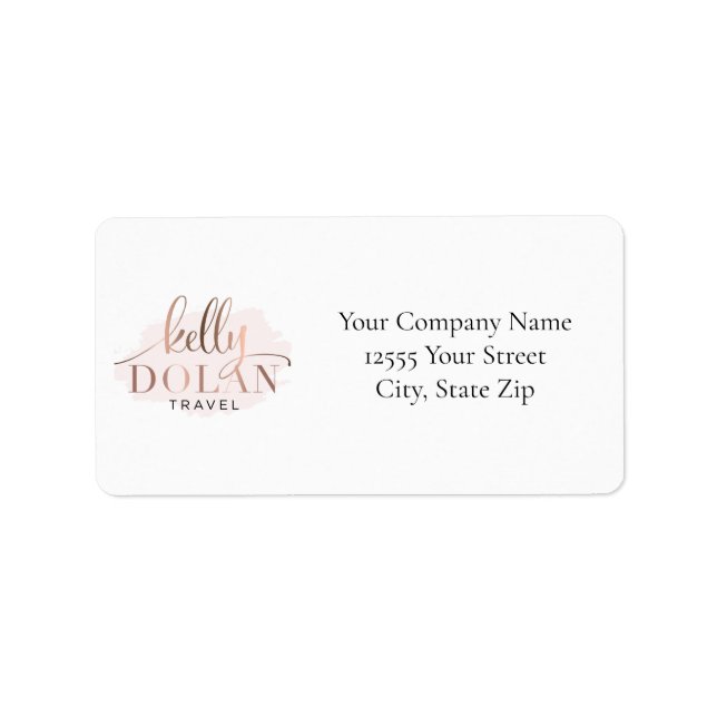 add your own logo custom business address label (Front)