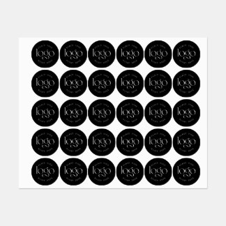 Add Your Own Logo Custom Business Modern Black Labels