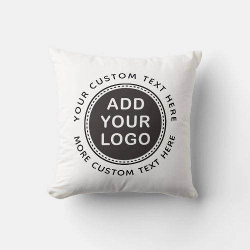 Add your own logo custom text promotional template throw pillow