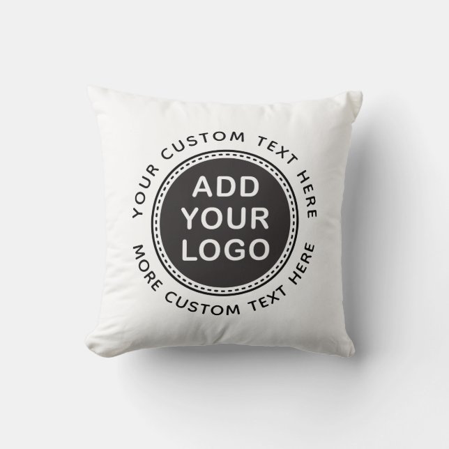 Add your own logo custom text promotional template throw pillow (Front)