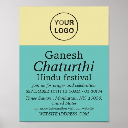 Add Your Own Logo Hindu Event Advertising Poster