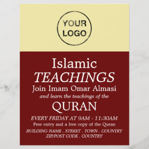 Add Your Own Logo, Islamic Teaching Advertising Flyer
