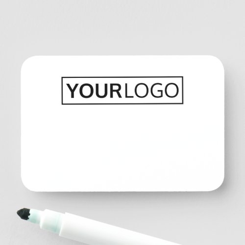 Add your own logo large dry erase name tag