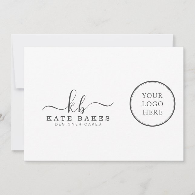 Add Your Own Logo Minimalist Simple Calling Card (Front)